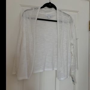 NWT Never Worn: Women’s Petite XL White Cardigan